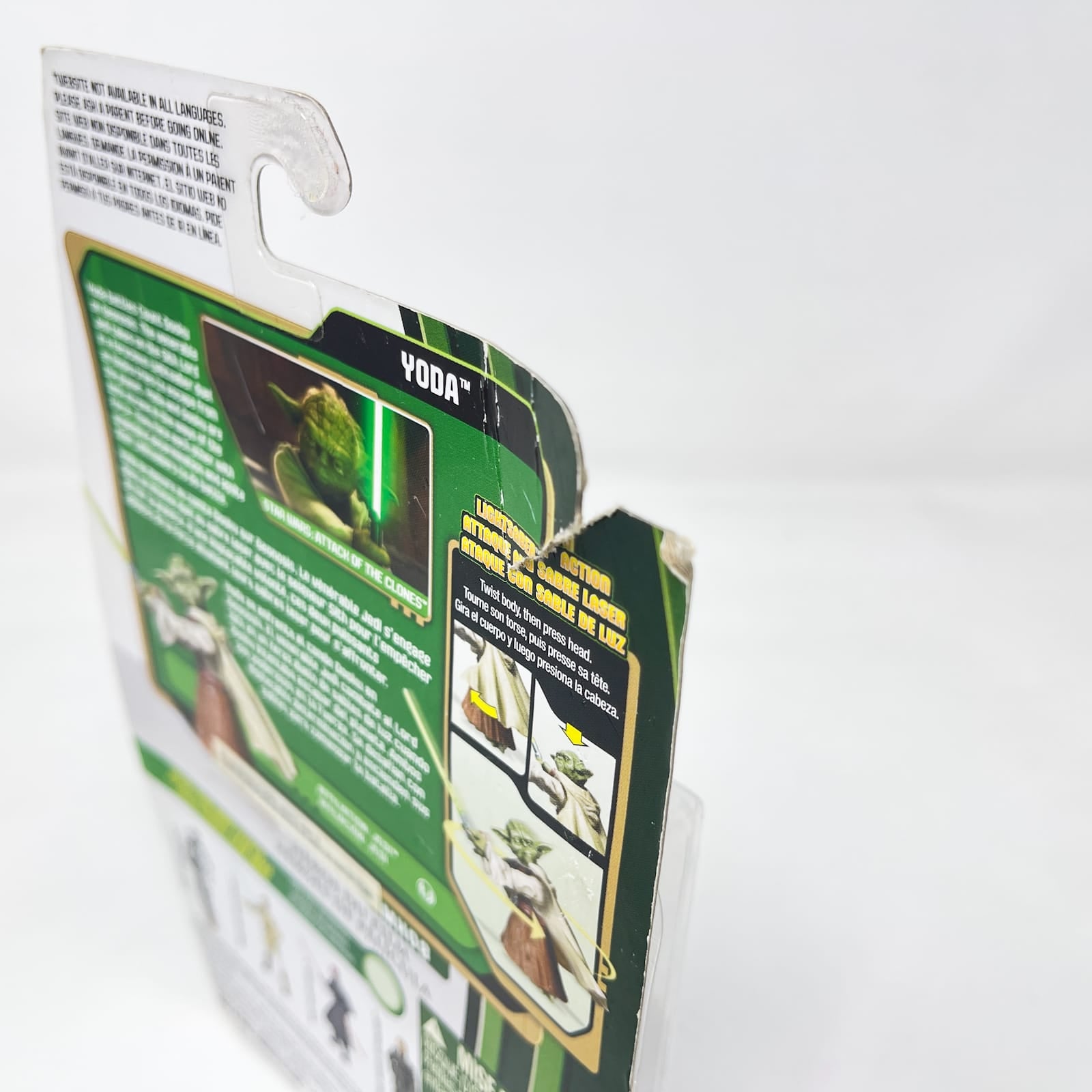 Vintage Hasbro Star Wars Mid MOC Yoda MH08 - Hasbro Movie Heroes Clone Wars (2013)