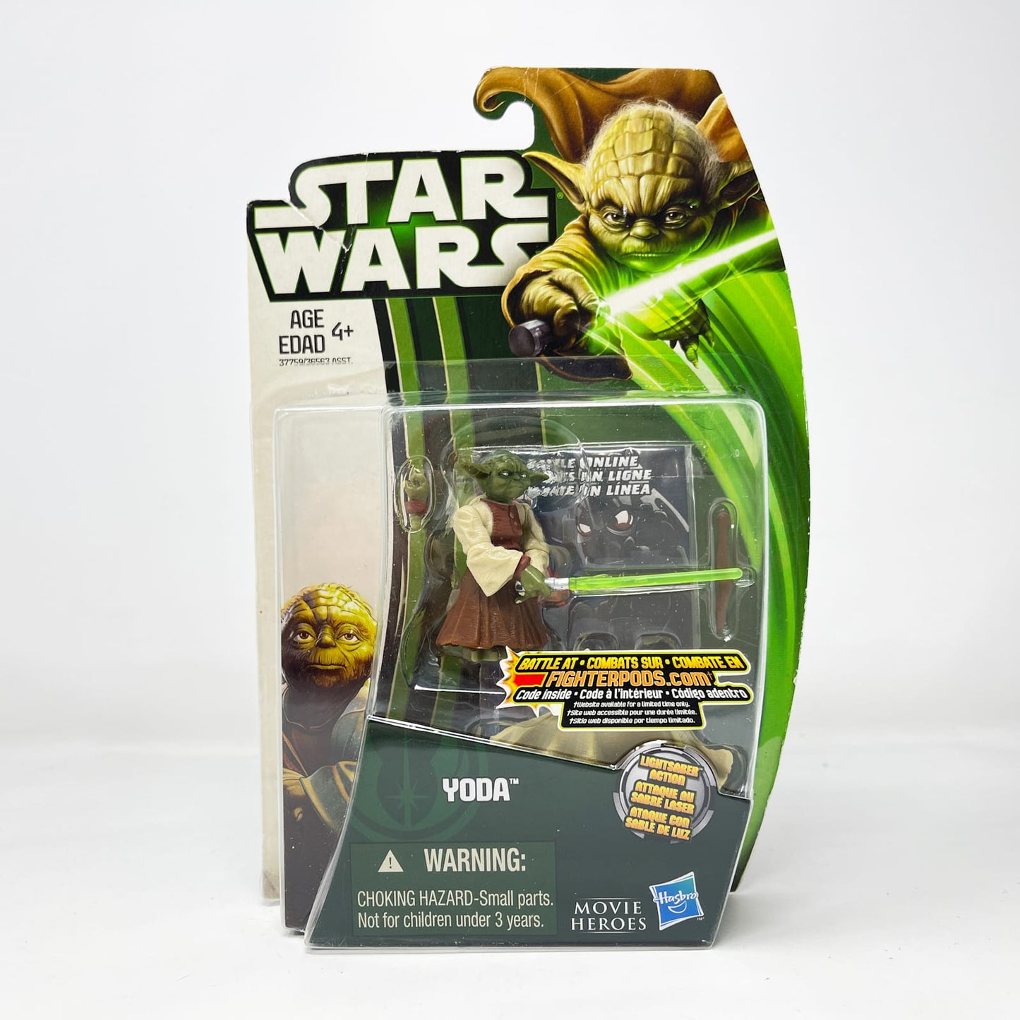 Vintage Hasbro Star Wars Mid MOC Yoda MH08 - Hasbro Movie Heroes Clone Wars (2013)