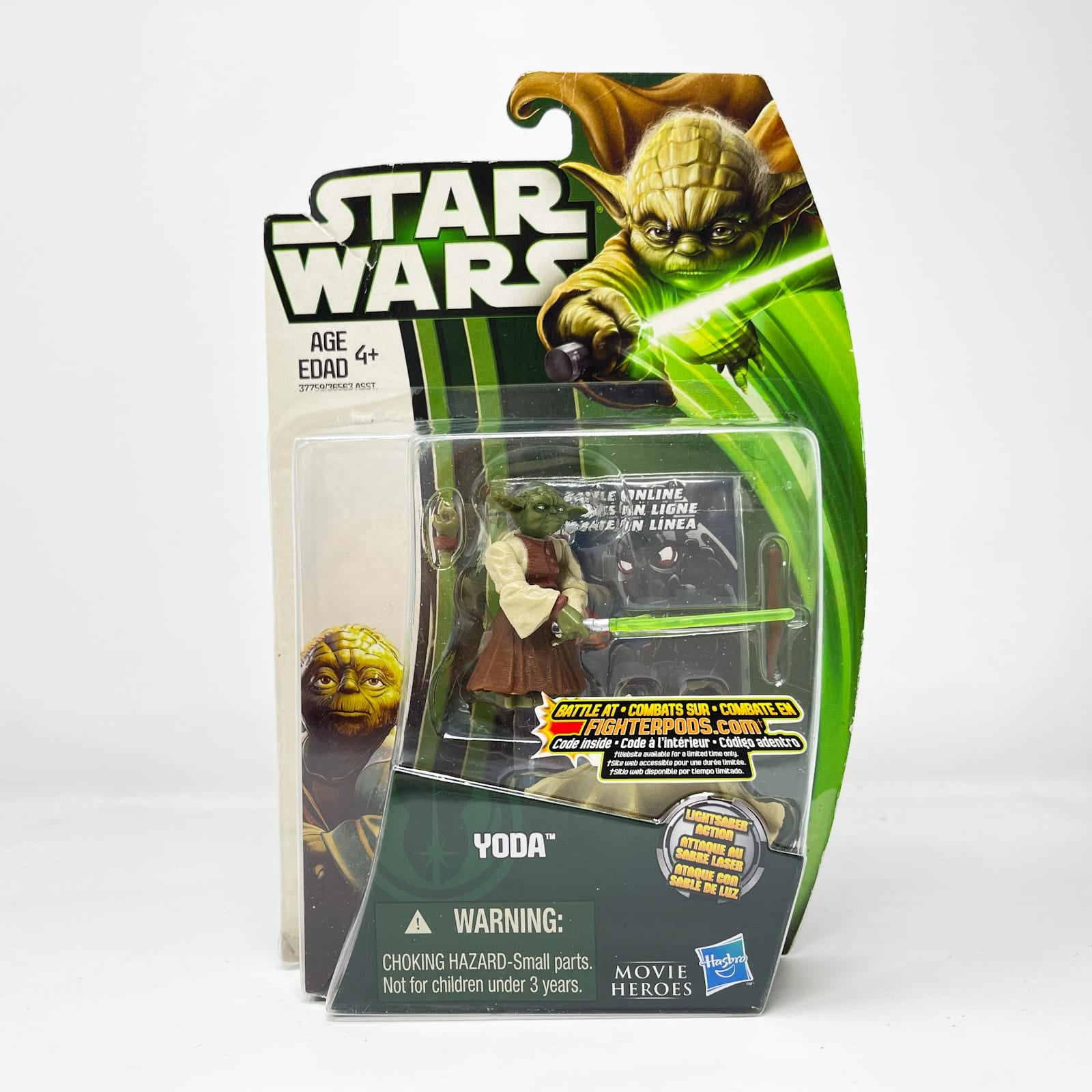 Vintage Hasbro Star Wars Mid MOC Yoda MH08 - Hasbro Movie Heroes Clone Wars (2013)