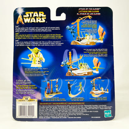 Vintage Hasbro Star Wars Mid MOC Yoda with Force Powers Deluxe - Hasbro SAGA Series 3.75" (2002) (Copy)