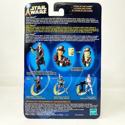 Vintage Hasbro Star Wars Mid MOC Zam Wesell (Bounty Hunter) #02-18 - Hasbro SAGA Series 3.75"