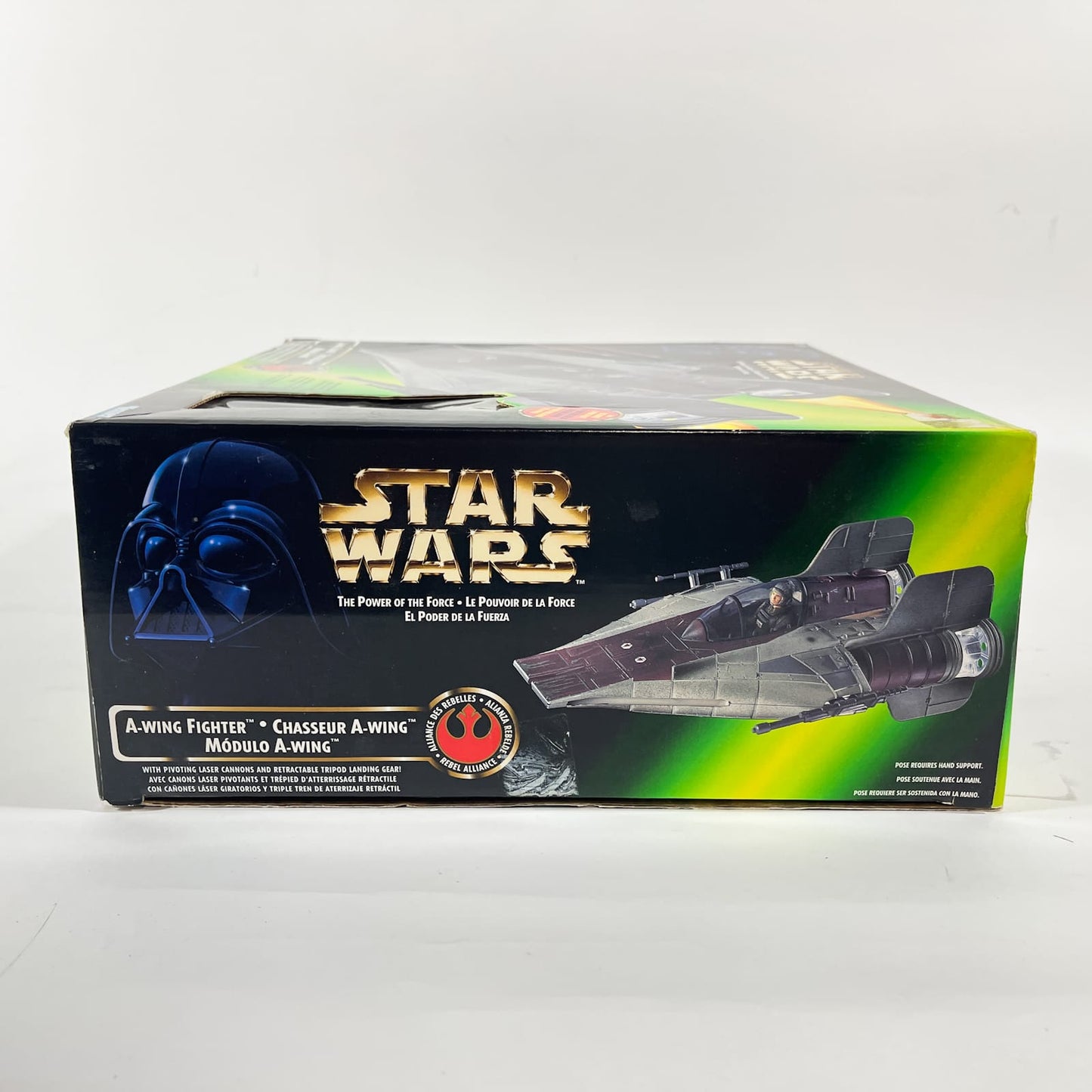 Vintage Hasbro Star Wars Mid Ships A-Wing Fighter - POTF2 Hasbro 1997 Star Was Vehicle - Open Box