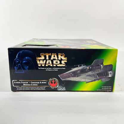 Vintage Hasbro Star Wars Mid Ships A-Wing Fighter - POTF2 Hasbro 1997 Star Was Vehicle - Open Box