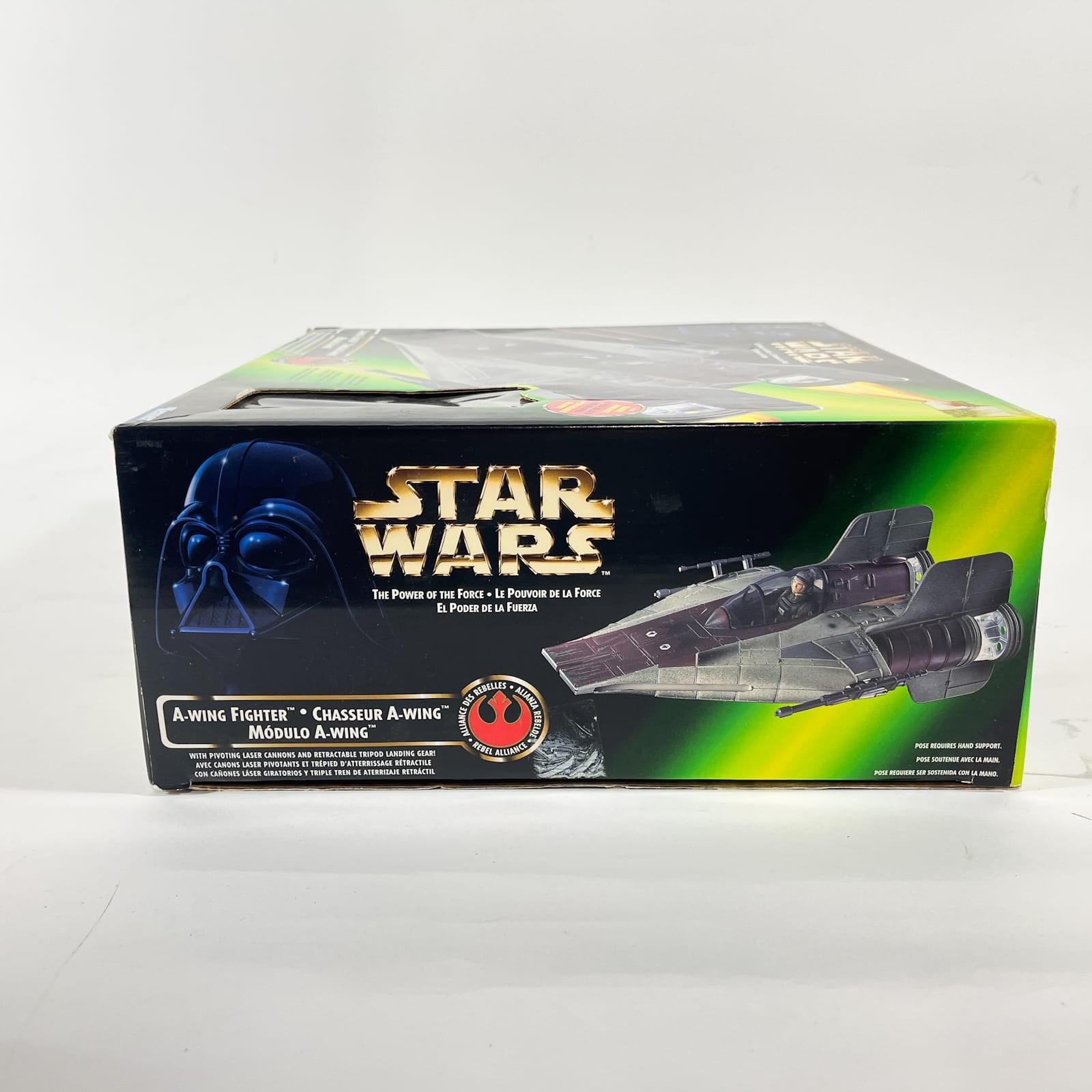 Vintage Hasbro Star Wars Mid Ships A-Wing Fighter - POTF2 Hasbro 1997 Star Was Vehicle - Open Box