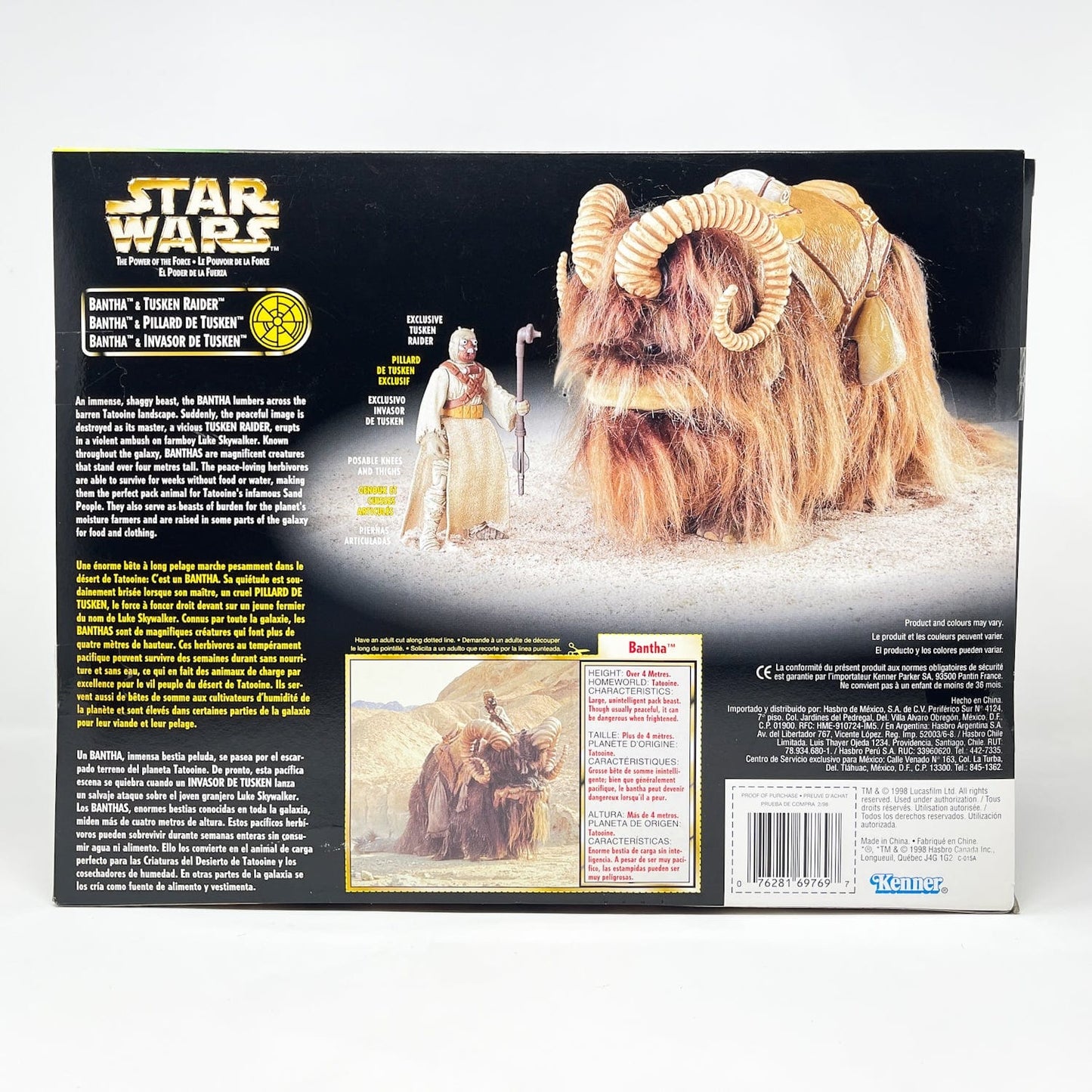 Vintage Hasbro Star Wars Mid Ships Bantha & Tusken Raider - POTF2 Hasbro 1997 Star Was - Sealed