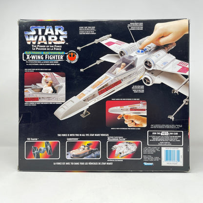 Vintage Hasbro Star Wars Mid Ships Electronic X-Wing Fighter (Canadian Box) - POTF2 Hasbro 1995 Star Was Vehicle - MIOP