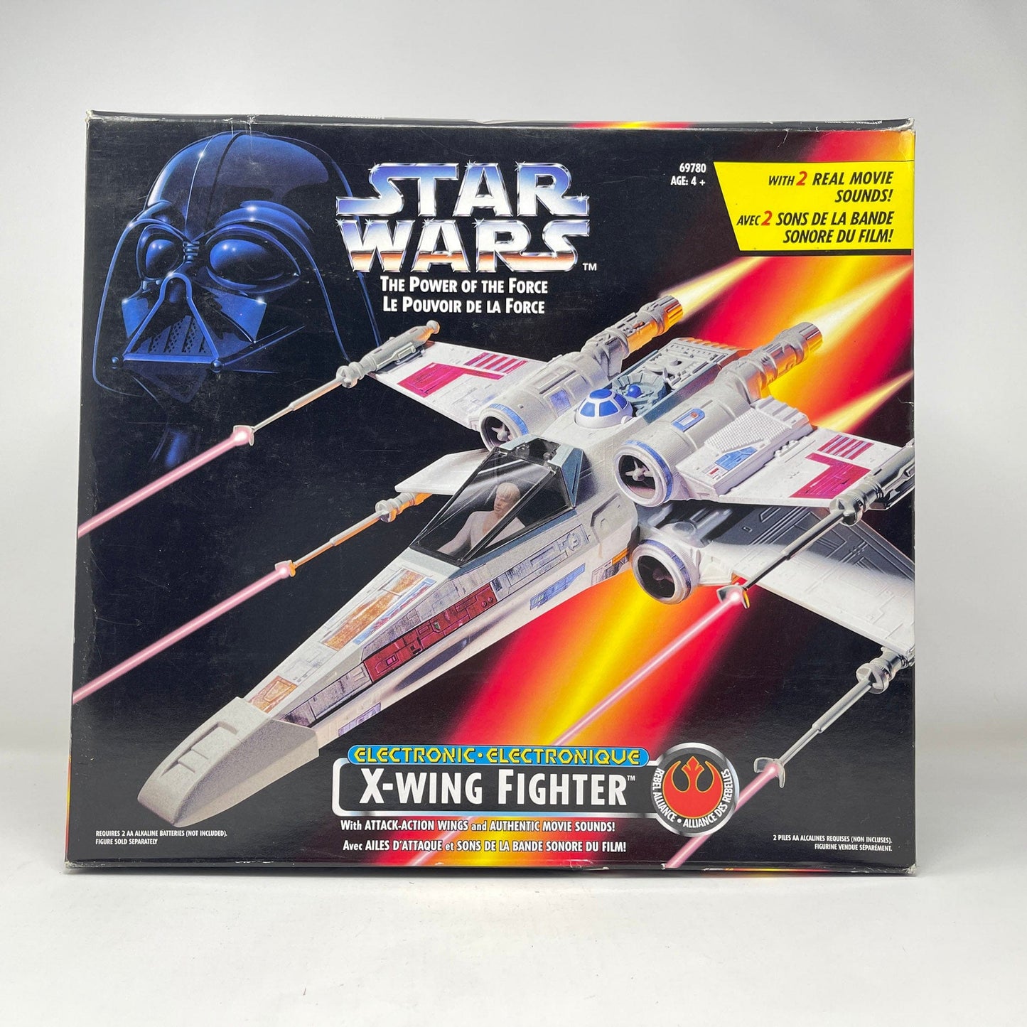 Vintage Hasbro Star Wars Mid Ships Electronic X-Wing Fighter (Canadian Box) - POTF2 Hasbro 1995 Star Was Vehicle - MIOP