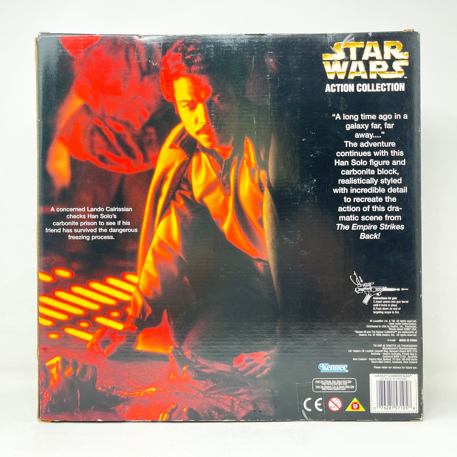 Vintage Hasbro Star Wars Mid Ships Han Solo as Prisoner with Carbonite Block - Hasbro 12 inch POTF2 (1998)
