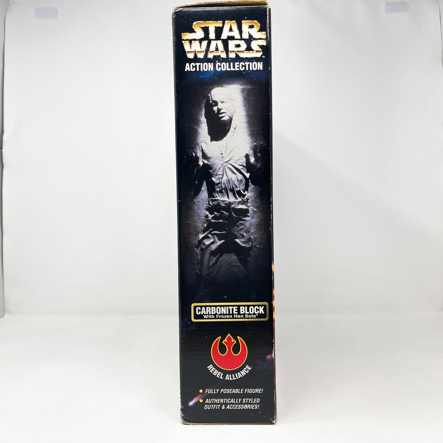 Vintage Hasbro Star Wars Mid Ships Han Solo as Prisoner with Carbonite Block - Hasbro 12 inch POTF2 (1998)