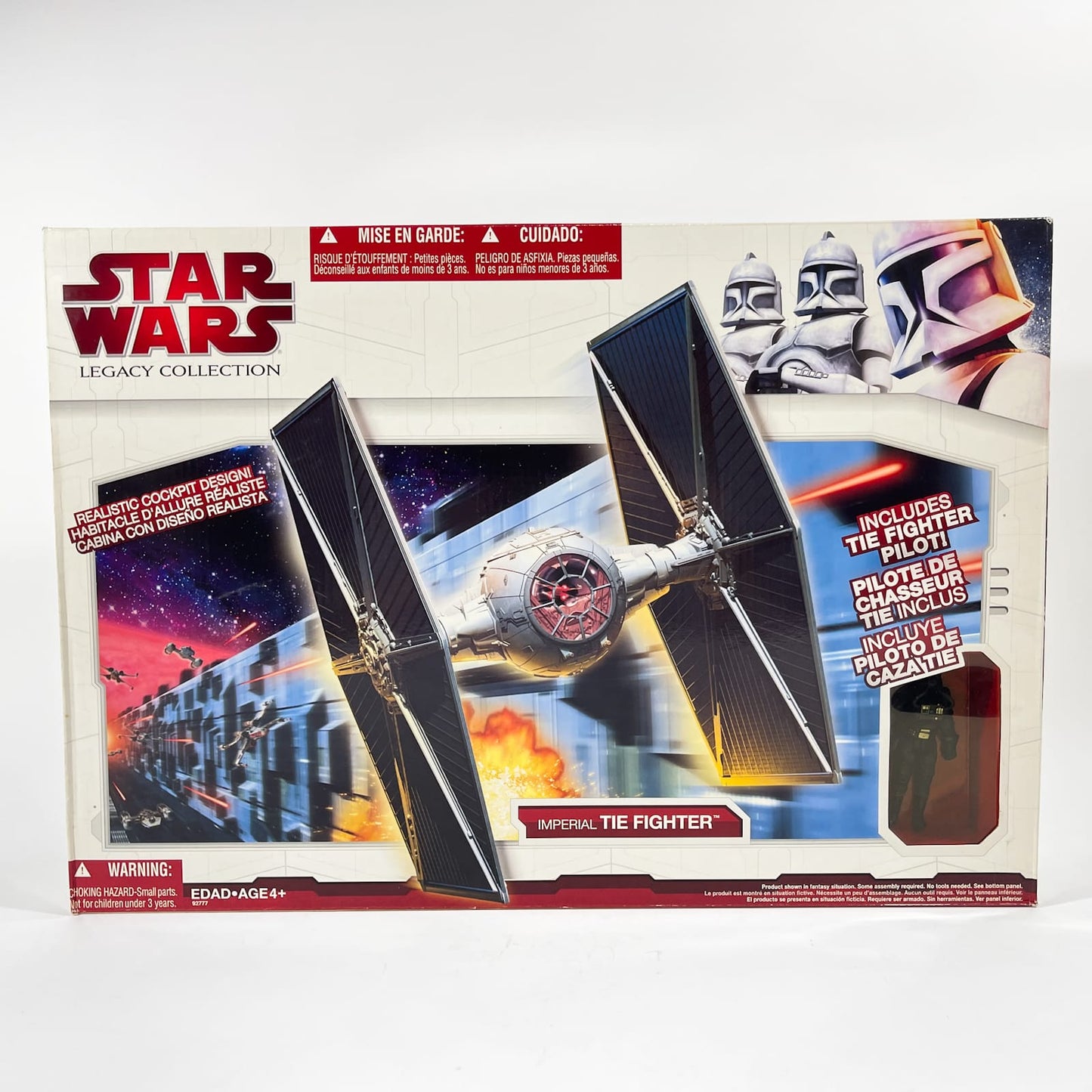 Vintage Hasbro Star Wars Mid Ships Imperial TIE Fighter w/ TIE Pilot - 3.75" Hasbro The Legacy Collection (2009)