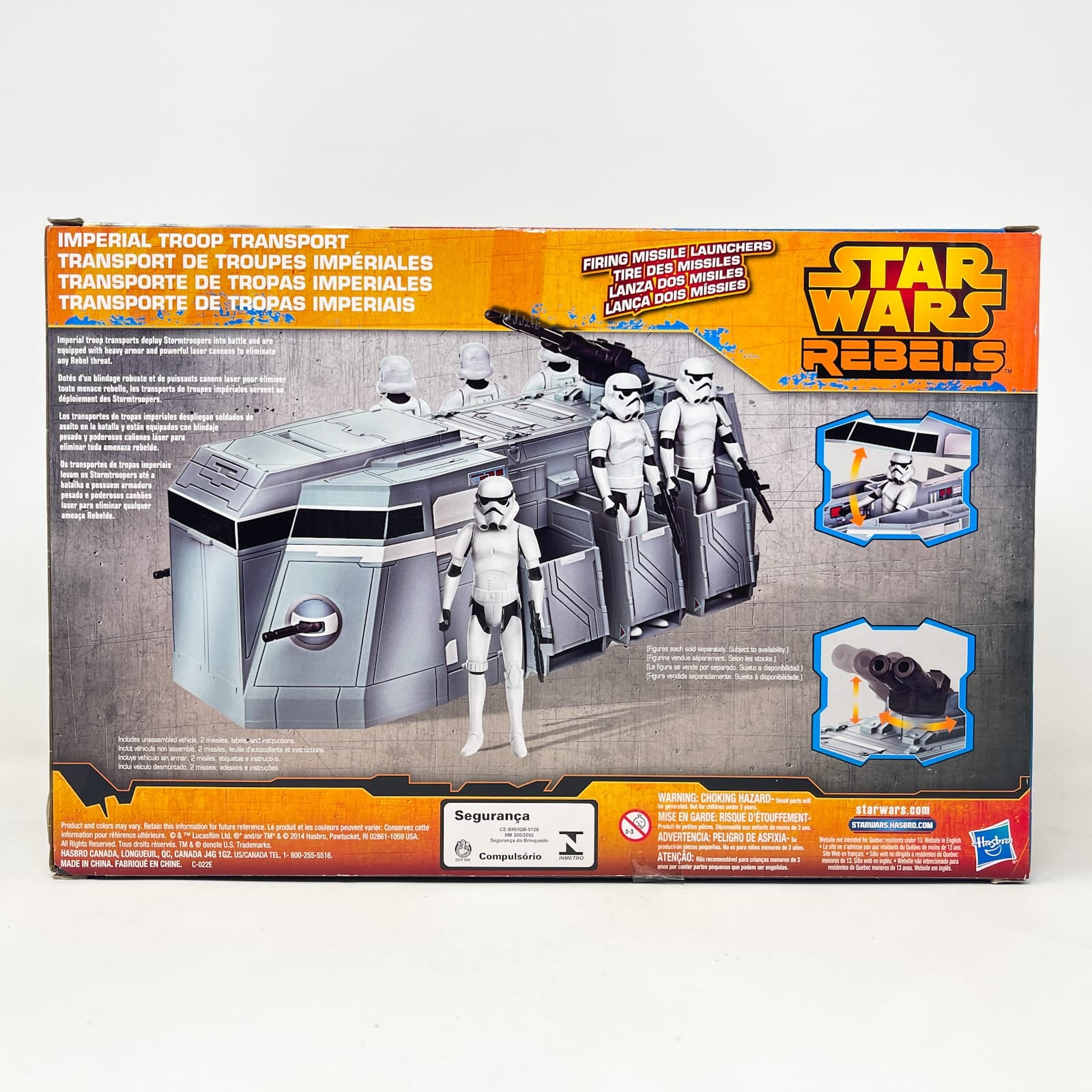 Vintage Hasbro Star Wars Mid Ships Imperial Troop Transport  (2014) - Hasbro Rebels 3.75" Ship - Open Box