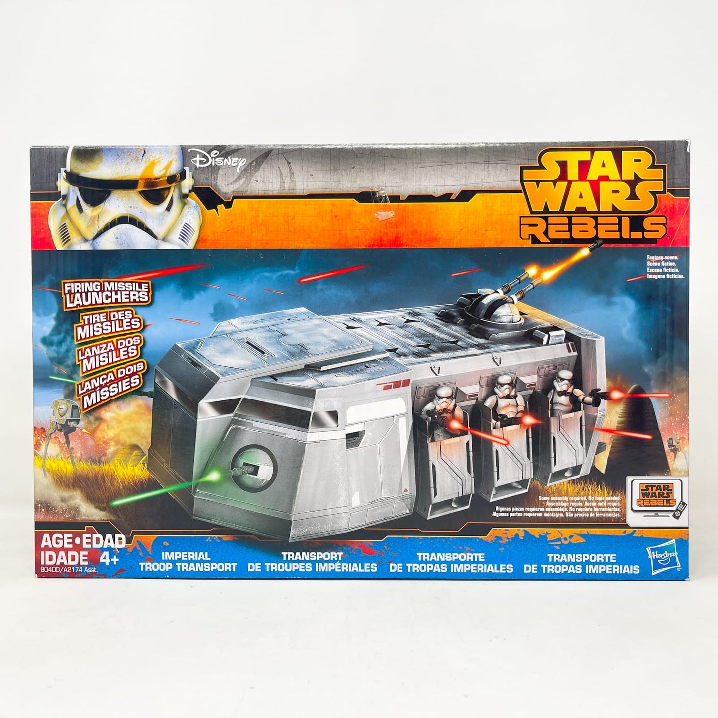 Vintage Hasbro Star Wars Mid Ships Imperial Troop Transport  (2014) - Hasbro Rebels 3.75" Ship - Open Box