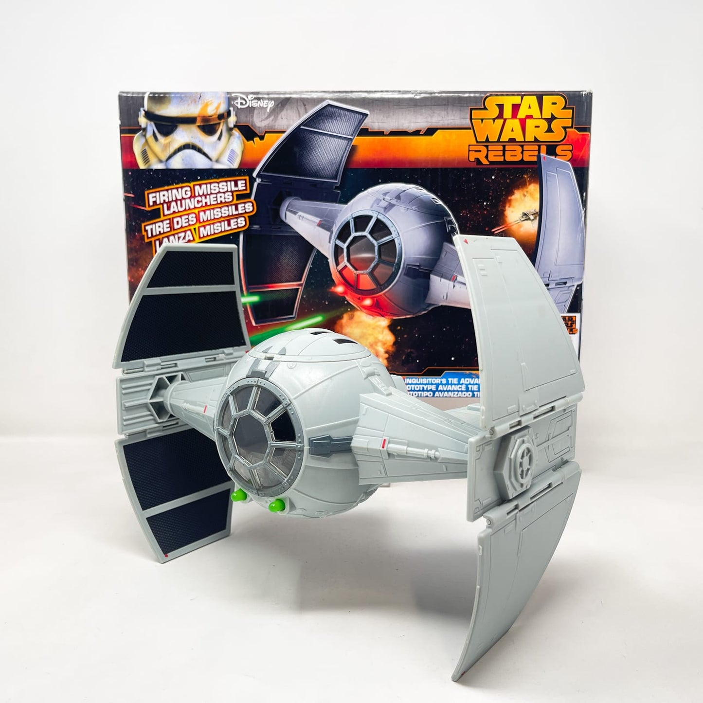 Vintage Hasbro Star Wars Mid Ships Inquisitor's TIE Advanced Prototype  (2014) - Hasbro Rebels 3.75" Ship - Open Box