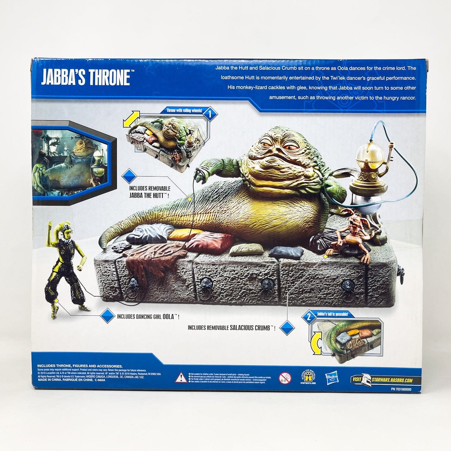 Vintage Hasbro Star Wars Mid Ships Jabba's Throne w/ Oola & Salacious Crumb - Hasbro Clone Wars (2010)