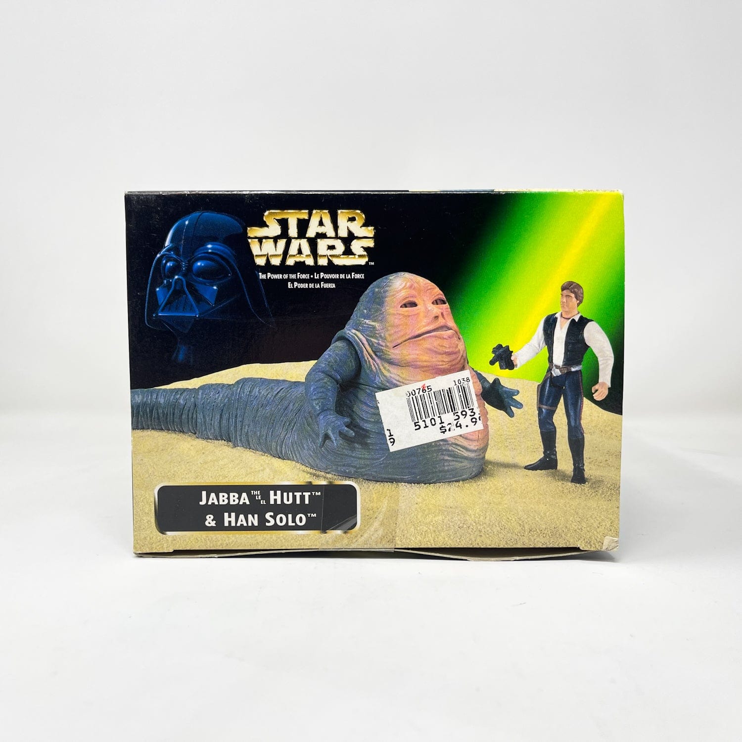 Vintage Hasbro Star Wars Mid Ships Jabba the Hutt w/ Han Solo - POTF2 Hasbro 1997 Star Was Sealed Box