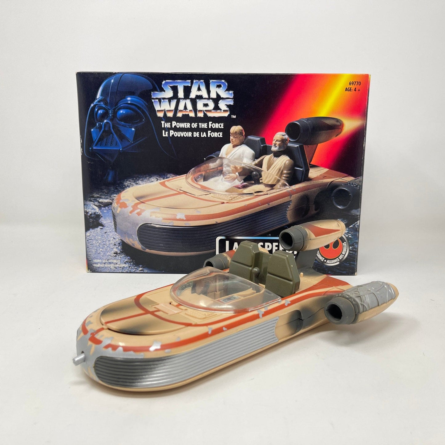 Vintage Hasbro Star Wars Mid Ships Landspeeder (1995) - Kenner Power of the Force (Canadian Box) Star Was Vehicle - MIOP