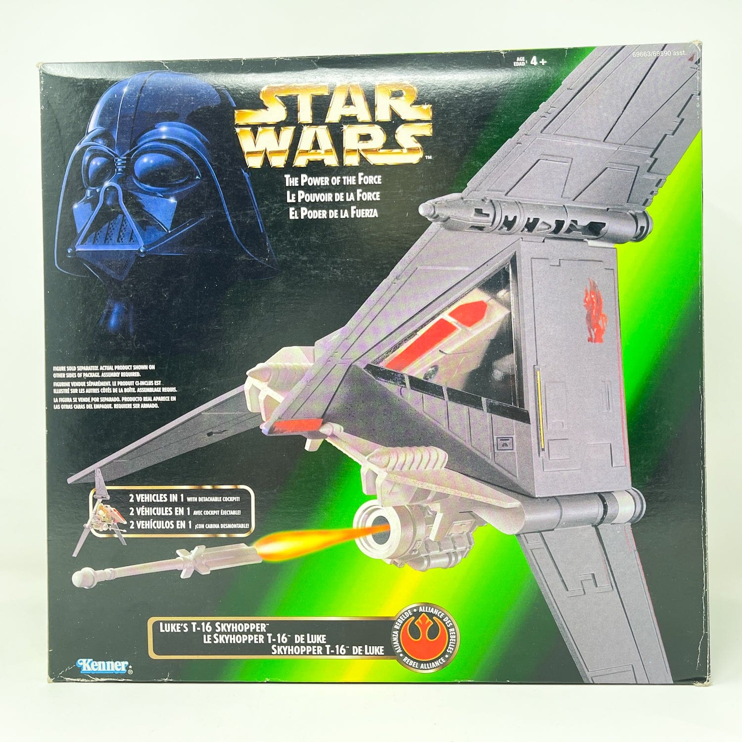 Vintage Hasbro Star Wars Mid Ships Luke's T-16 Skyhopper - Hasbro Power of the Force 2 (POTF2 1996)