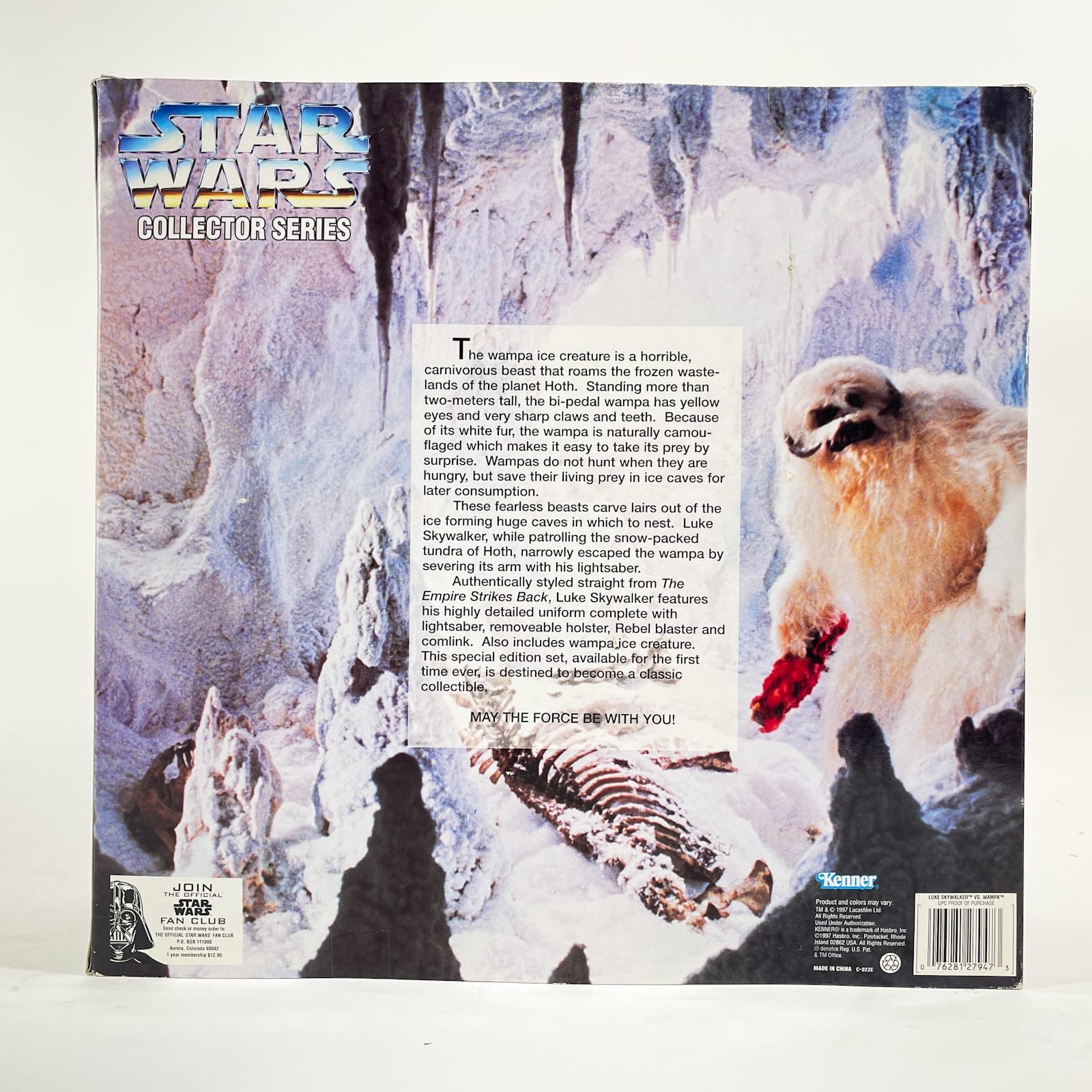 Vintage Hasbro Star Wars Mid Ships Luke Skywalker & Wampa (1997) - Hasbro 12" Collector Series MIB