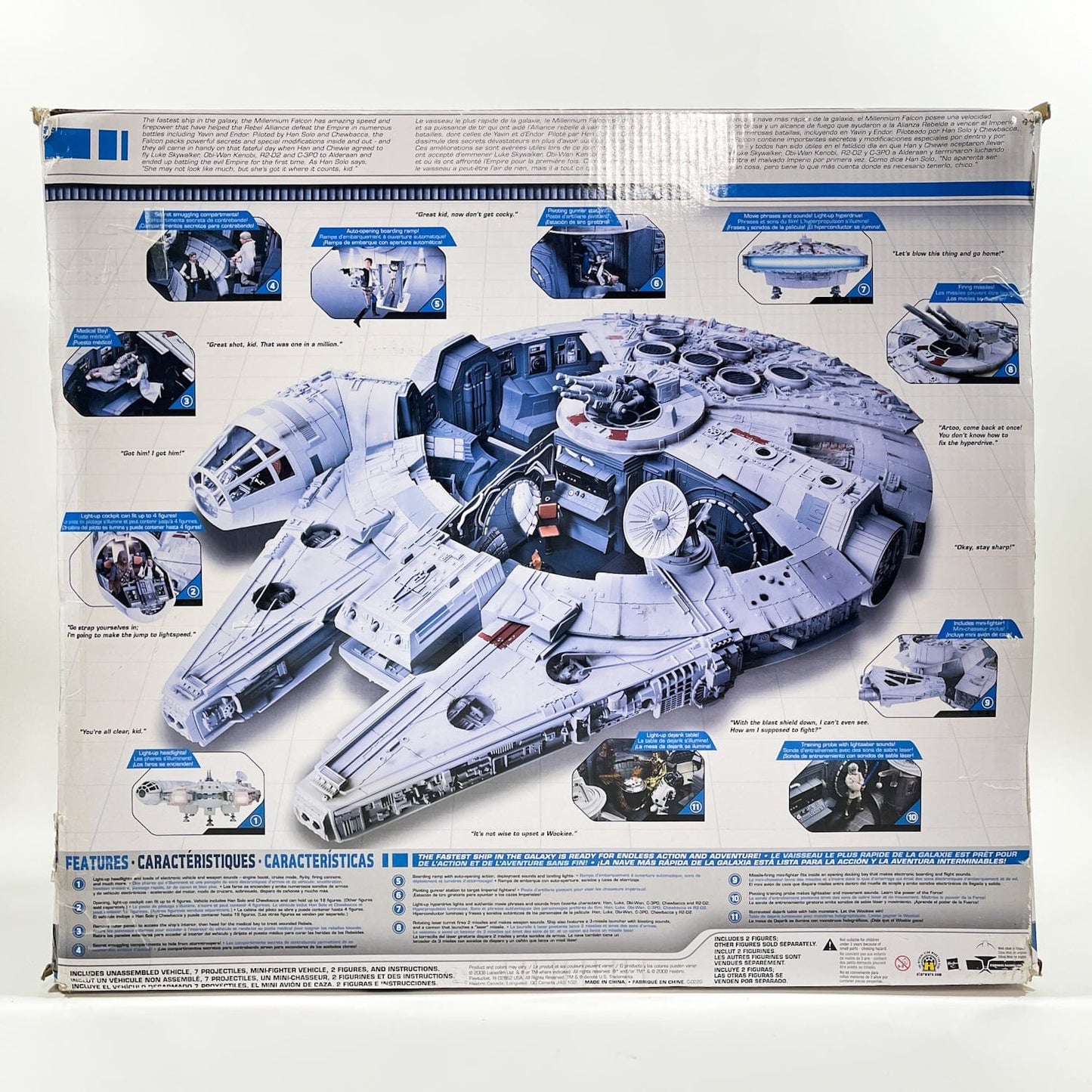 Vintage Hasbro Star Wars Mid Ships Millennium Falcon (2008) Ship - Hasbro Legacy Collection Star Wars Vehicle - MISB