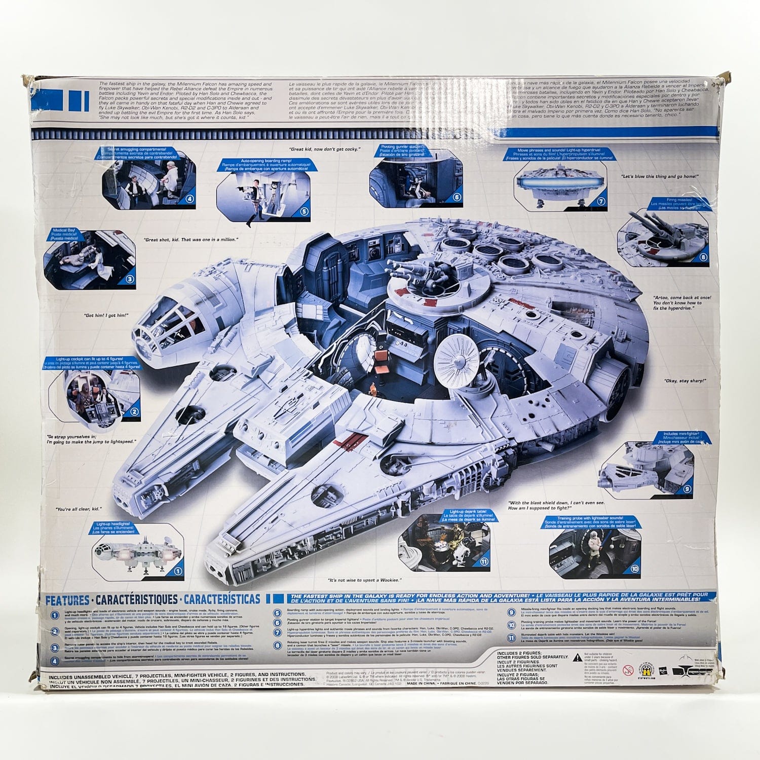 Vintage Hasbro Star Wars Mid Ships Millennium Falcon (2008) Ship - Hasbro Legacy Collection Star Wars Vehicle - MISB