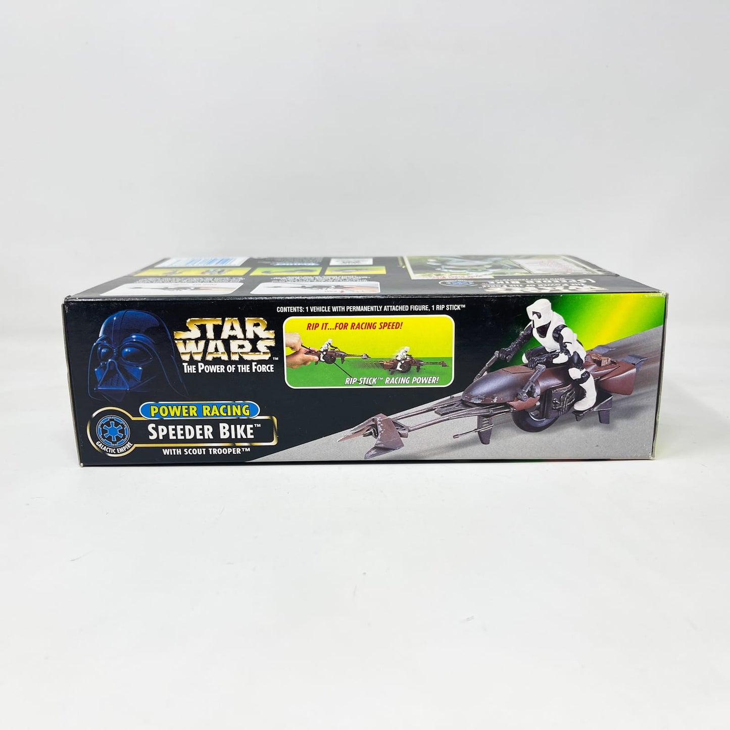 Vintage Hasbro Star Wars Mid Ships Power Racing Speeder Bike w/ Scout Trooper (1997) - POTF2 - Sealed