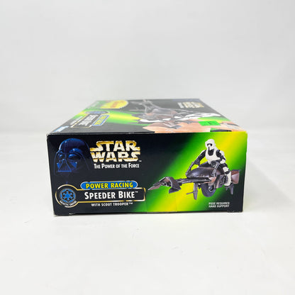 Vintage Hasbro Star Wars Mid Ships Power Racing Speeder Bike w/ Scout Trooper (1997) - POTF2 - Sealed