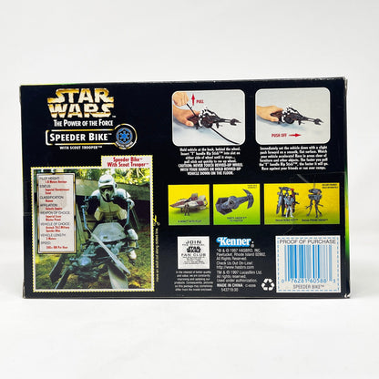 Vintage Hasbro Star Wars Mid Ships Power Racing Speeder Bike w/ Scout Trooper (1997) - POTF2 - Sealed