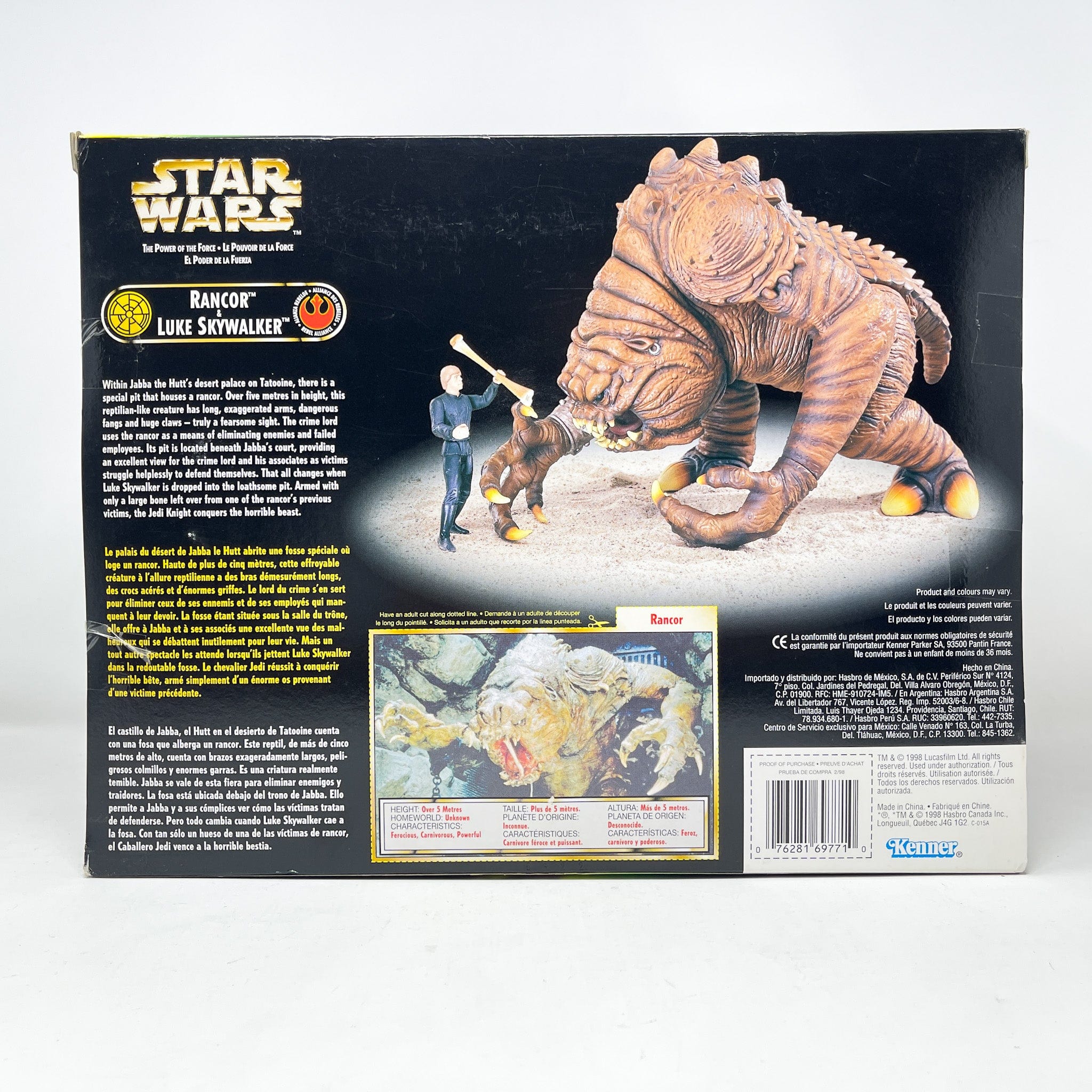 Star Wars Power of the Force 2 Rancor & Luke Skywalker 1998