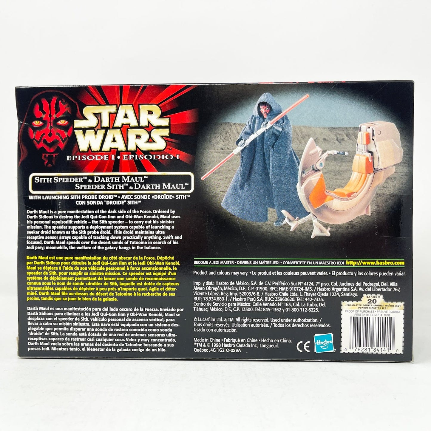 Vintage Hasbro Star Wars Mid Ships Sith Speeder & Darth Maul - Hasbro Episode 1 (1998)