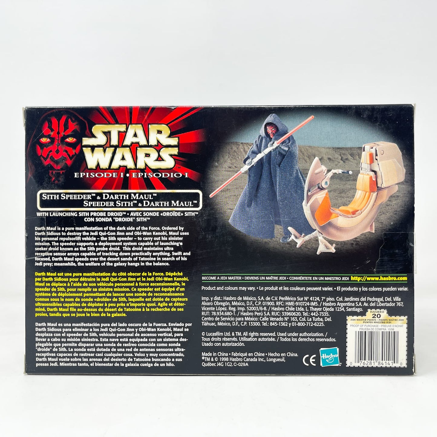 Vintage Hasbro Star Wars Mid Ships Sith Speeder & Darth Maul - Hasbro Episode 1 (1998)