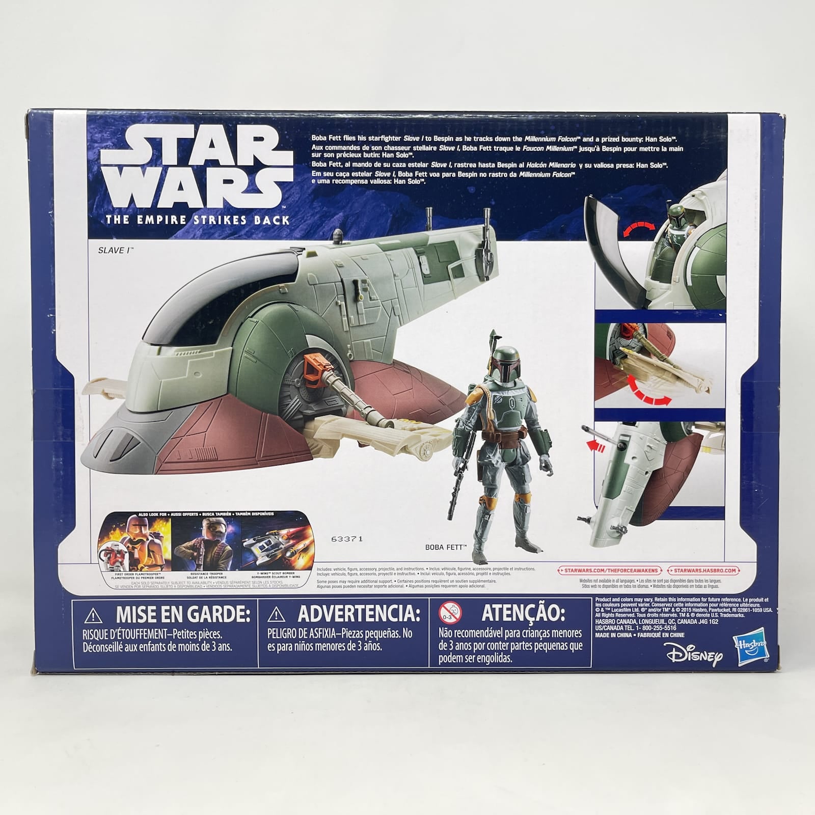 Vintage Hasbro Star Wars Mid Ships Slave 1 with Boba Fett  (2015) - Hasbro TFA Series Star Wars Vehicle - MISB