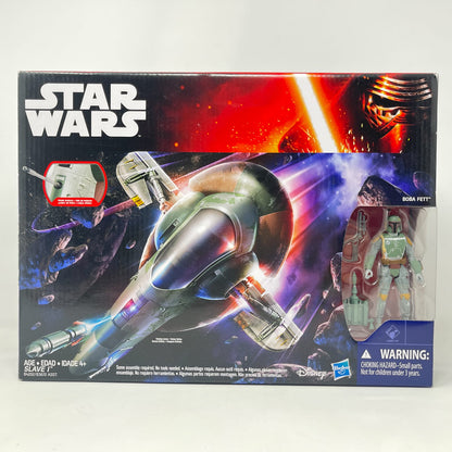 Vintage Hasbro Star Wars Mid Ships Slave 1 with Boba Fett  (2015) - Hasbro TFA Series Star Wars Vehicle - MISB