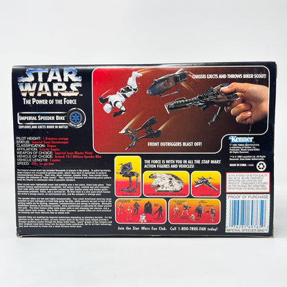 Vintage Hasbro Star Wars Mid Ships Speeder Bike w/ Biker Scout - POTF2 - Sealed