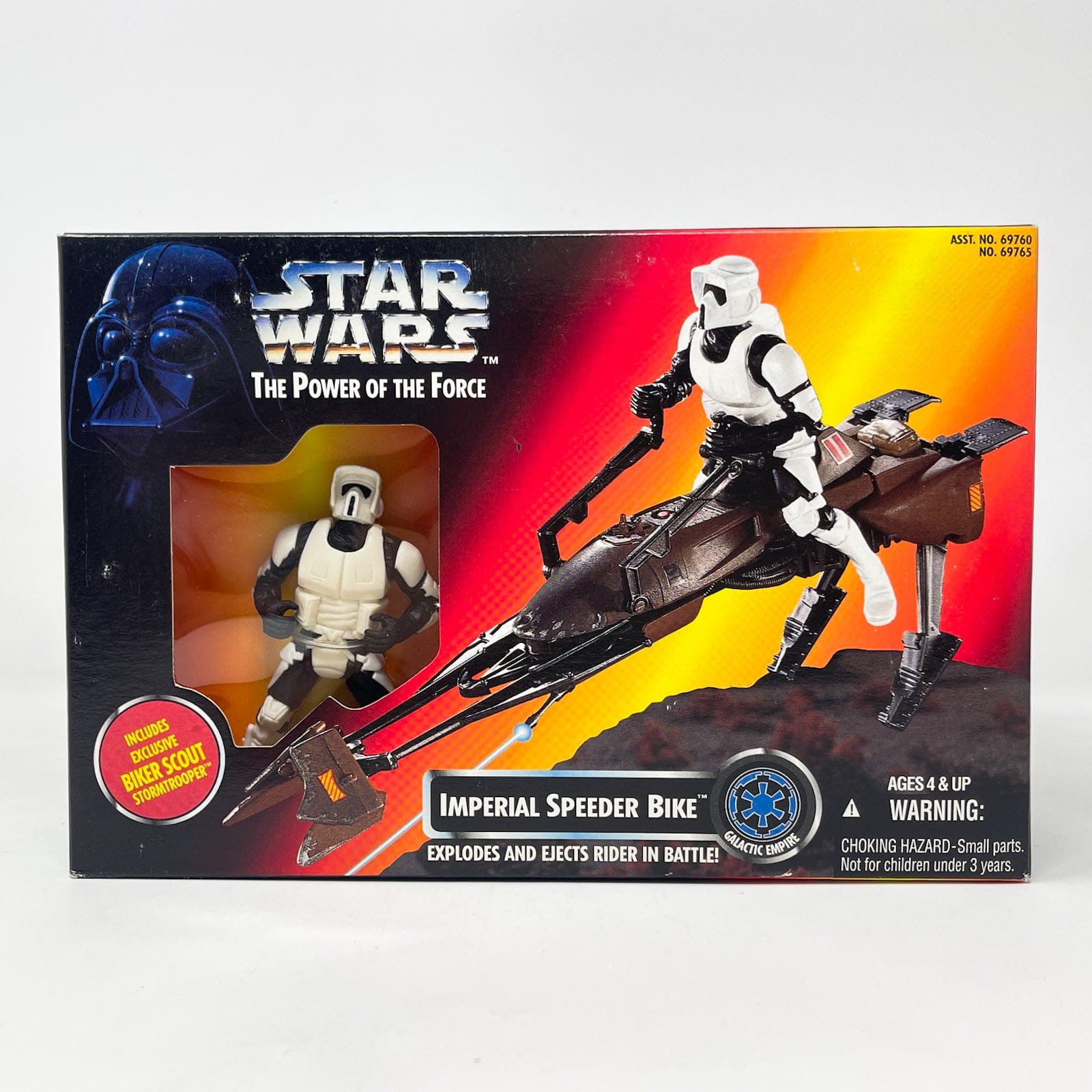 Vintage Hasbro Star Wars Mid Ships Speeder Bike w/ Biker Scout - POTF2 - Sealed