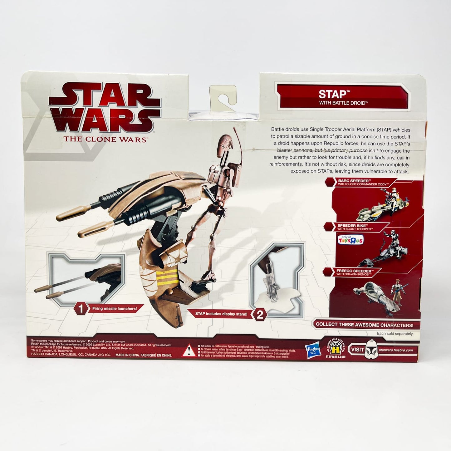 Vintage Hasbro Star Wars Mid Ships STAP with Battle Droid – Hasbro Star Wars The Clone Wars (2009)
