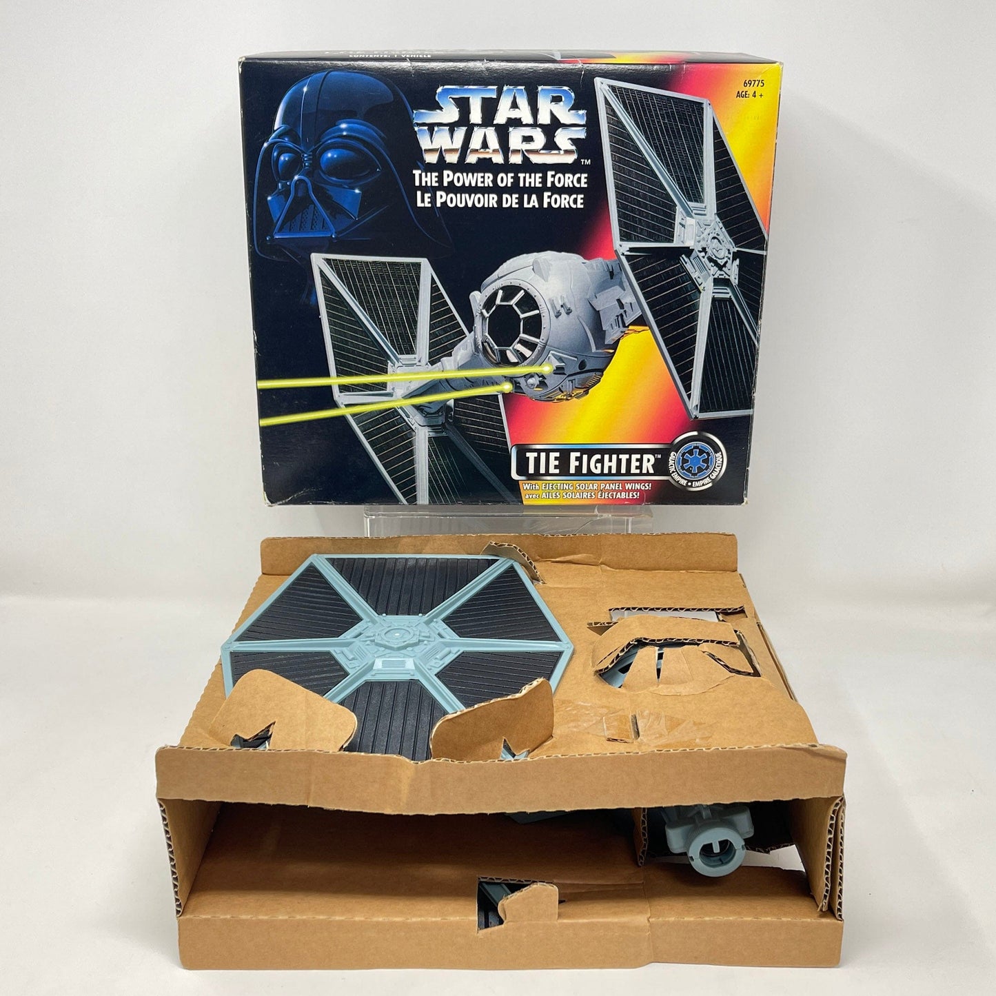 Vintage Hasbro Star Wars Mid Ships TIE Fighter (1995) - Kenner Power of the Force (Canadian Box) Vehicle - MIOP