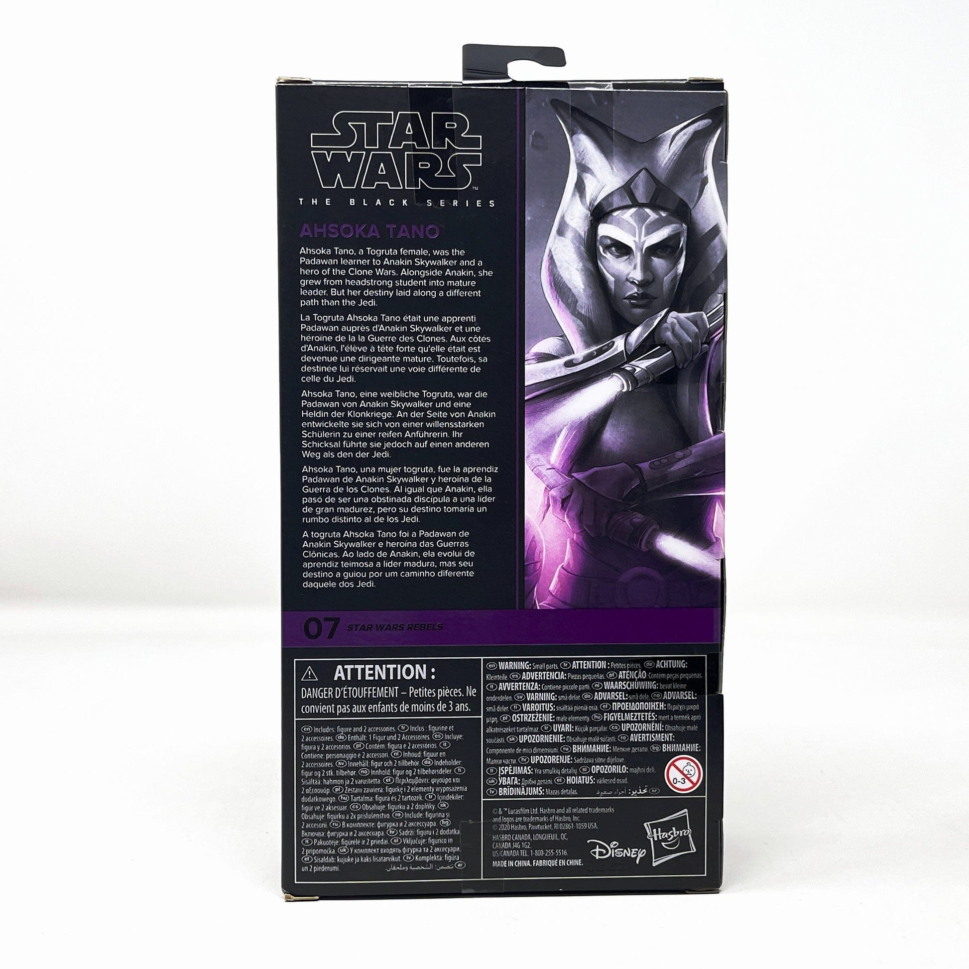 Vintage Hasbro Star Wars Modern MOC Ahsoka Tano (Rebels) REB 07 (2020) - Black Series Hasbro Star Wars Action Figure