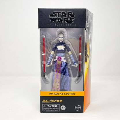 Vintage Hasbro Star Wars Modern MOC Asajj Ventress (Clone Wars) CW07 - Black Series Hasbro Star Wars Action Figure