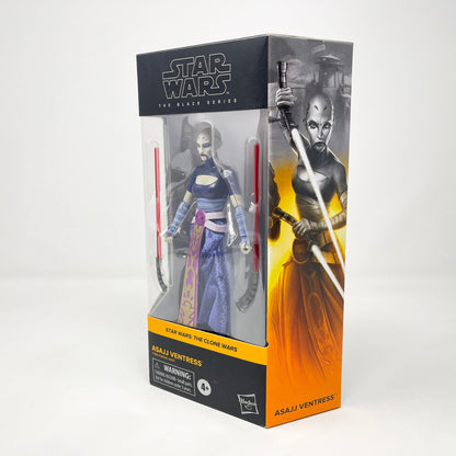 Vintage Hasbro Star Wars Modern MOC Asajj Ventress (Clone Wars) CW07 - Black Series Hasbro Star Wars Action Figure