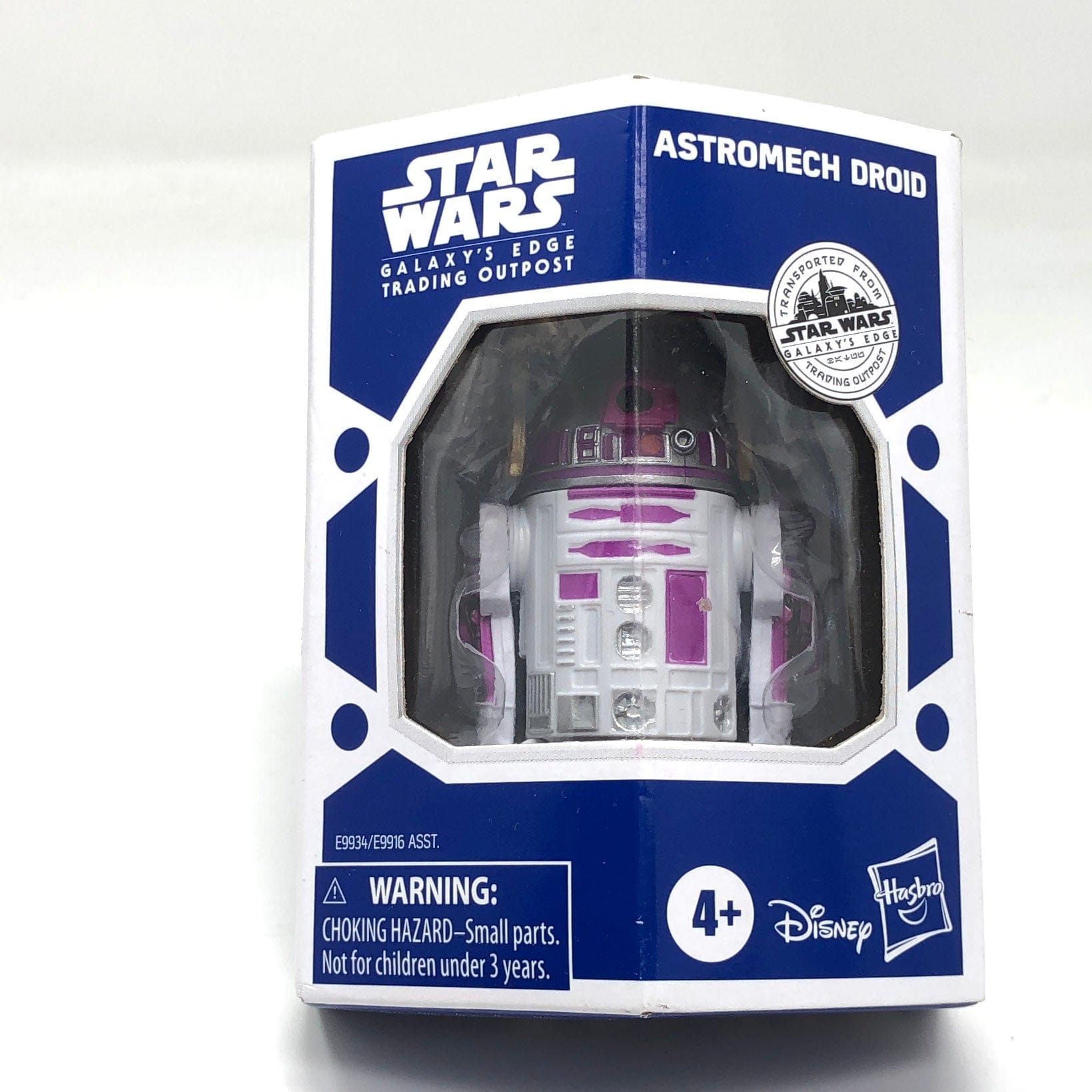 Vintage Hasbro Star Wars Modern MOC Astromech Droid (Pink / White) with Drink Tray - 3.75" Hasbro 2020 Galaxy's Edge Figure