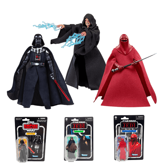 Vintage Hasbro Star Wars Modern MOC Bundle Deal: Emperor Palpatine, Darth Vader & Royal Guard - 3.75" Vintage Collection Set