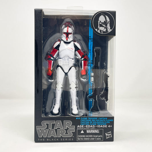 Vintage Hasbro Star Wars Modern MOC Clone Trooper Captain #13 (2015) Blue Line - Black Series Hasbro Star Wars Action Figure