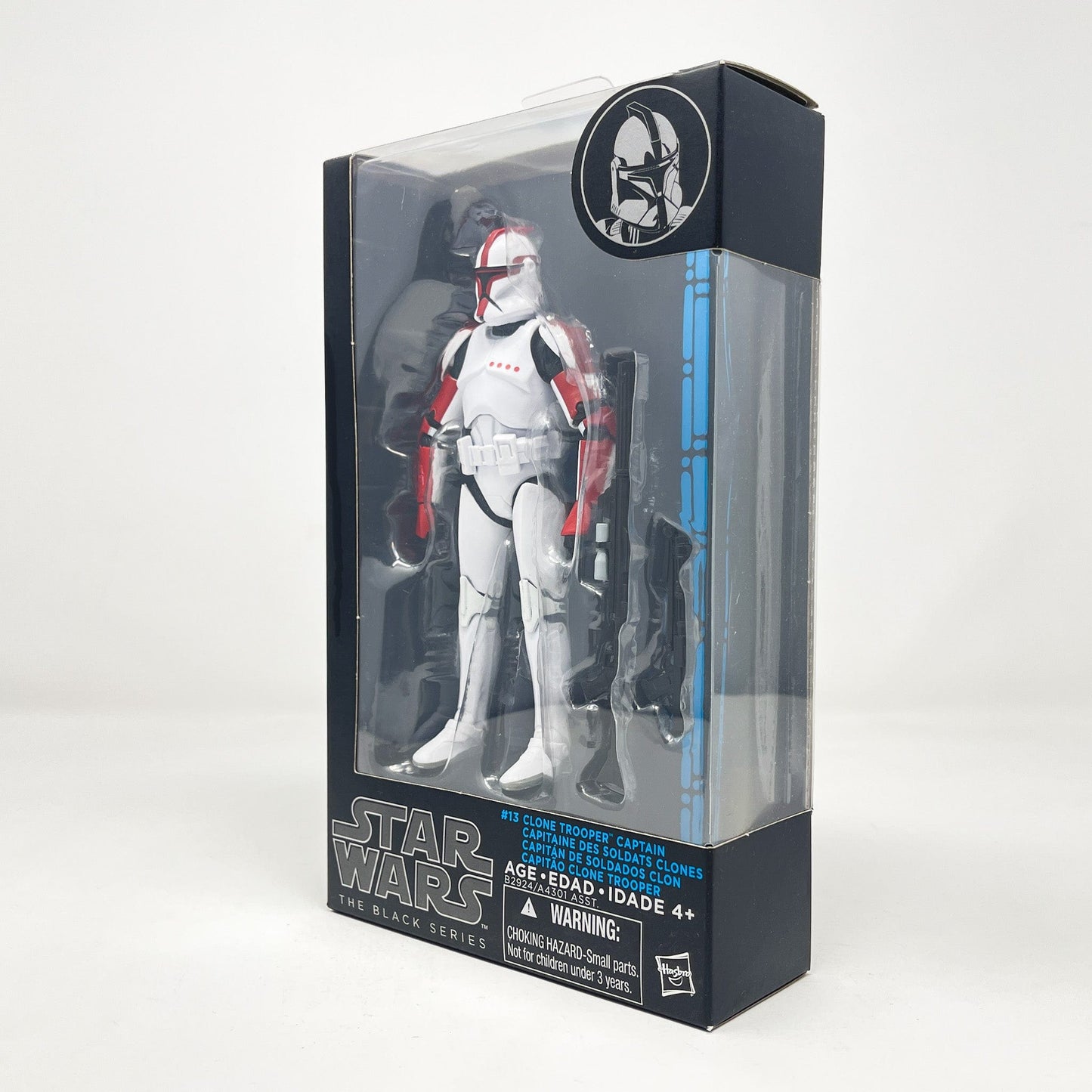 Vintage Hasbro Star Wars Modern MOC Clone Trooper Captain #13 (2015) Blue Line - Black Series Hasbro Star Wars Action Figure