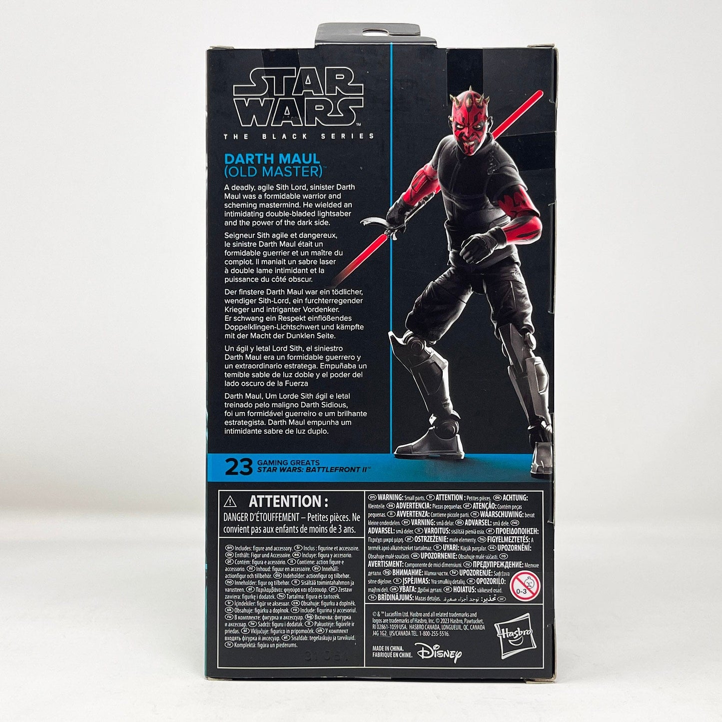 Vintage Hasbro Star Wars Modern MOC Darth Maul Old Master (Battlefront II) GG23- Black Series Hasbro Star Wars Action Figure