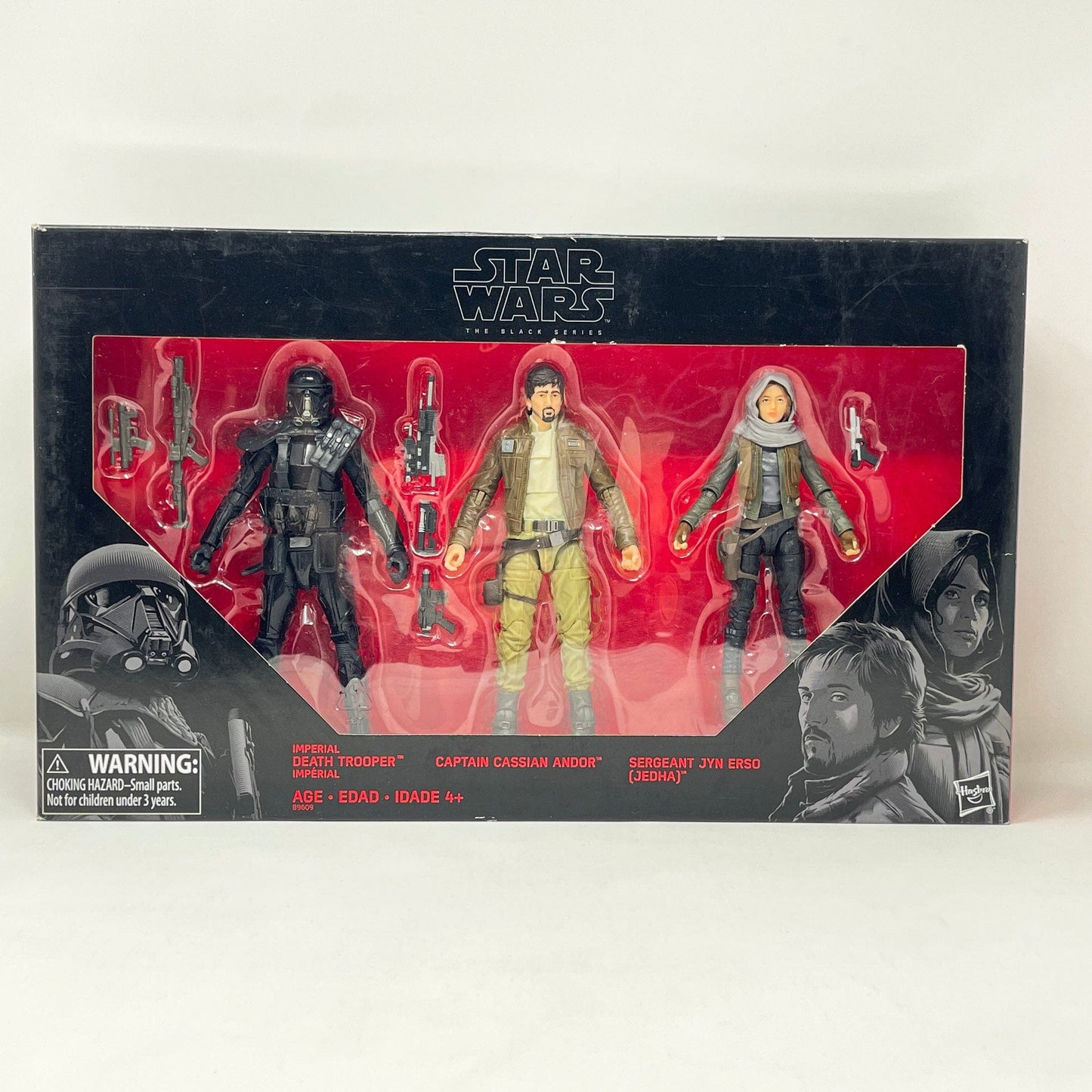 Vintage Hasbro Star Wars Modern MOC Death Trooper, Captain Cassian, Jyn Erso (Rogue One) Target 3 Pack Box Set - Black Series Hasbro Star Wars Action Figures