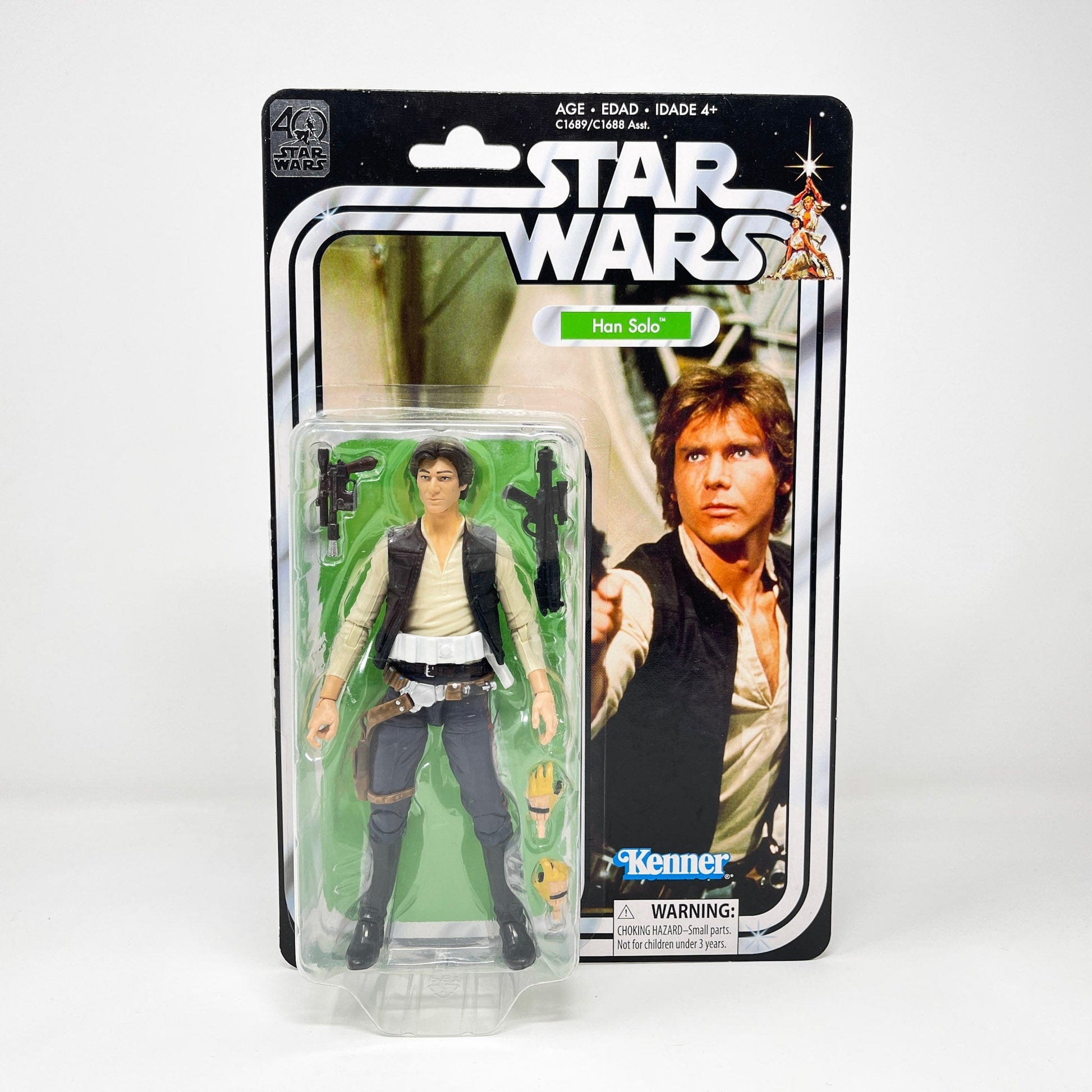 Vintage Hasbro Star Wars Modern MOC Han Solo (ANH) - Black Series 40th Hasbro Star Wars Action Figure