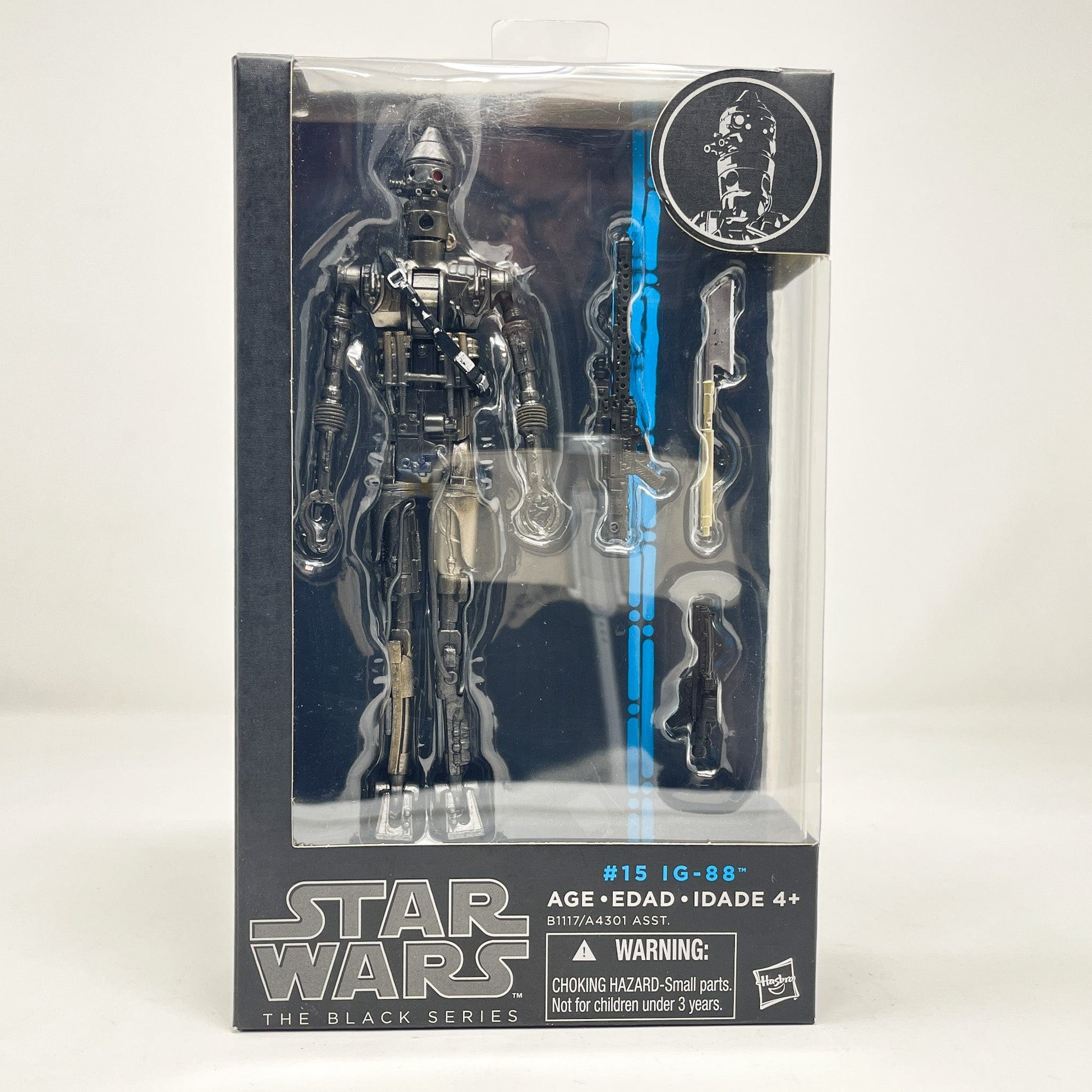 Vintage Hasbro Star Wars Modern MOC IG-88 Blue #15 (2015) Blue Line - Black Series Hasbro Star Wars Action Figure