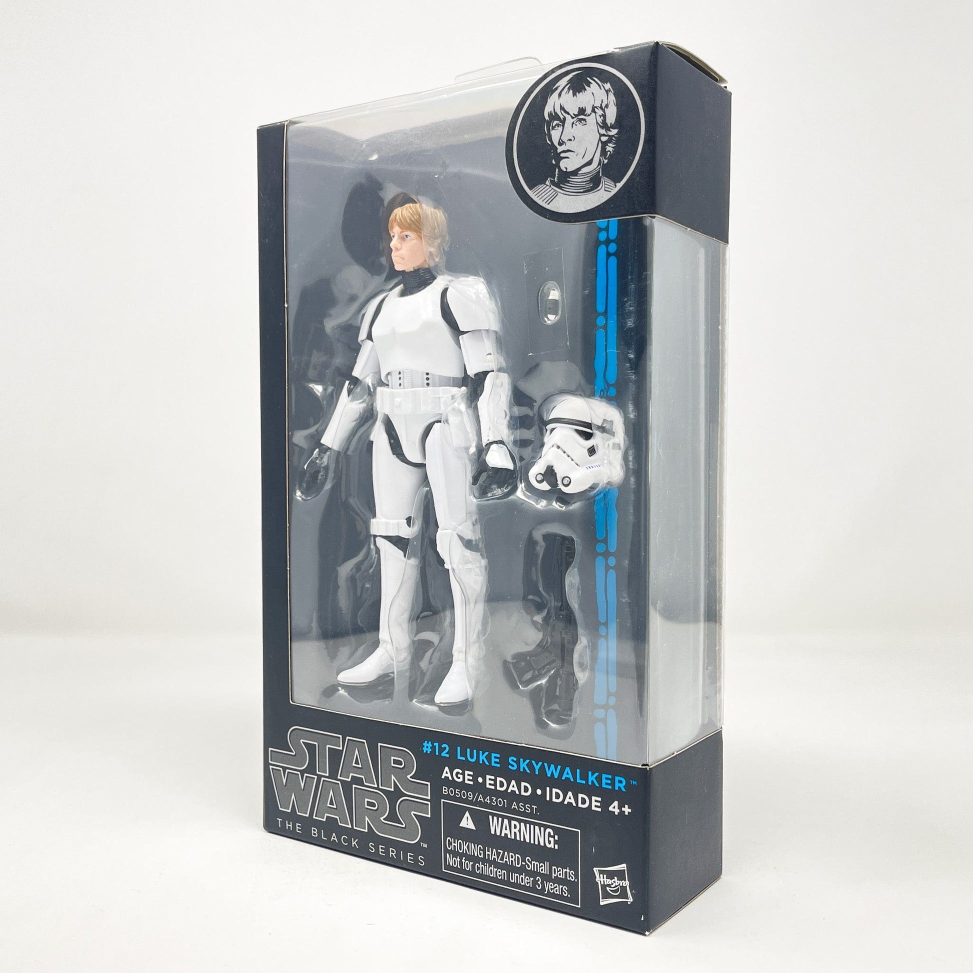 Vintage Hasbro Star Wars Modern MOC Luke Skywalker - Stormtrooper Disguise #12 (2015) Blue Line - Black Series Hasbro Star Wars Action Figure