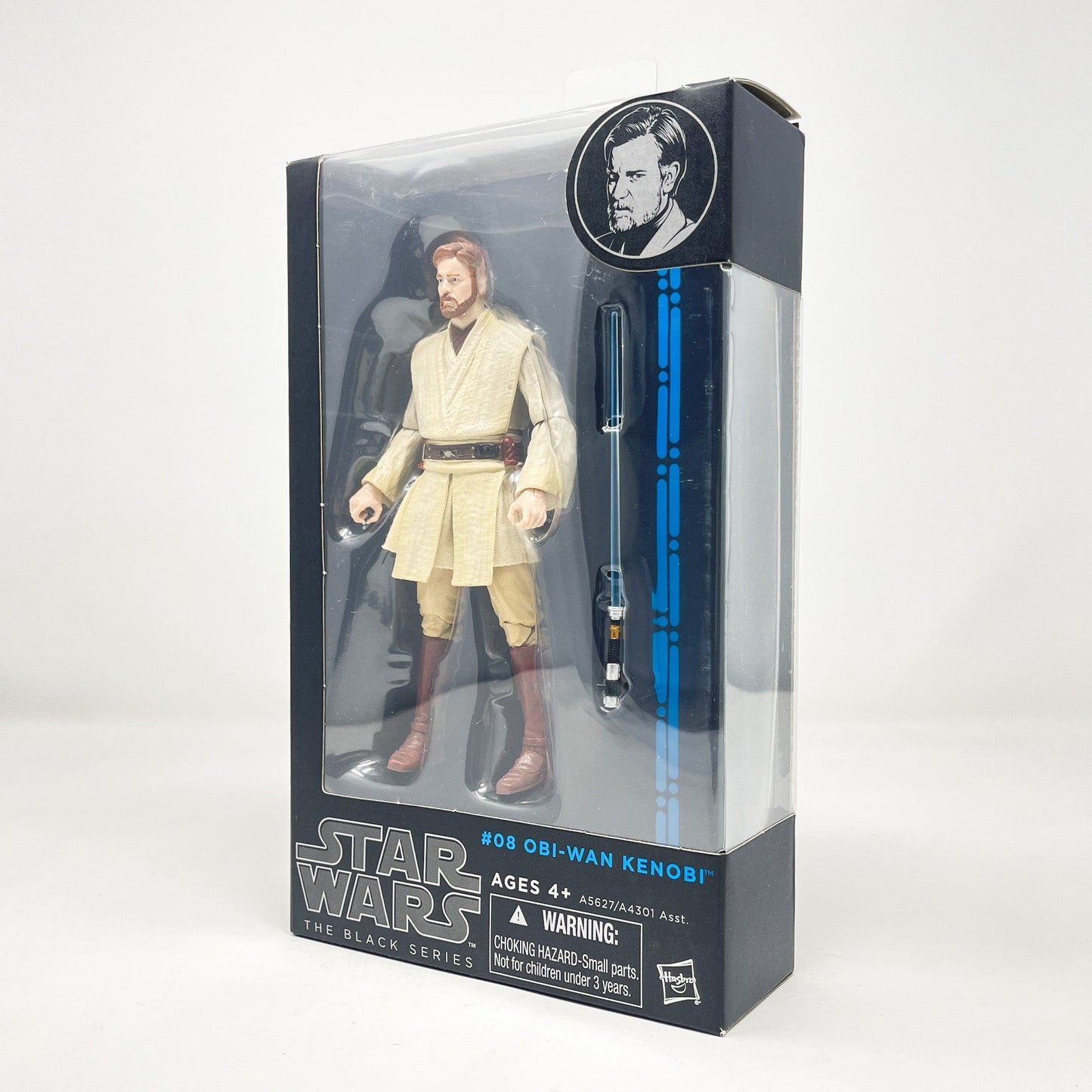 Vintage Hasbro Star Wars Modern MOC Obi Wan Kenobi #08 (2014) Blue Line - Black Series Hasbro Star Wars Action Figure