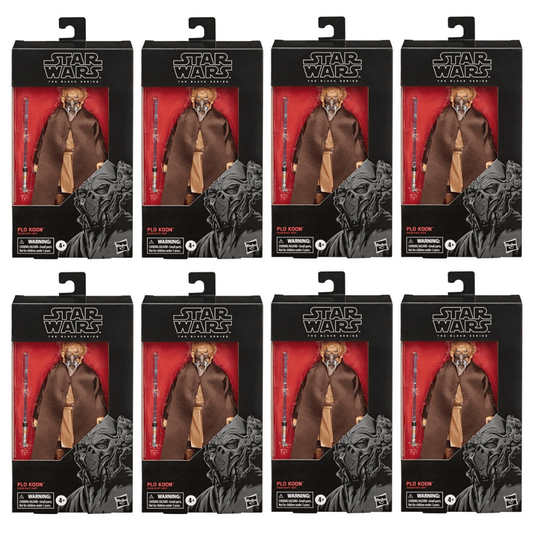 Vintage Hasbro Star Wars Modern MOC Pre-Order Plo Koon ReRun E9328AX00 - Sealed Case of 8 - The BLACK SERIES HASBRO STAR WARS Figures